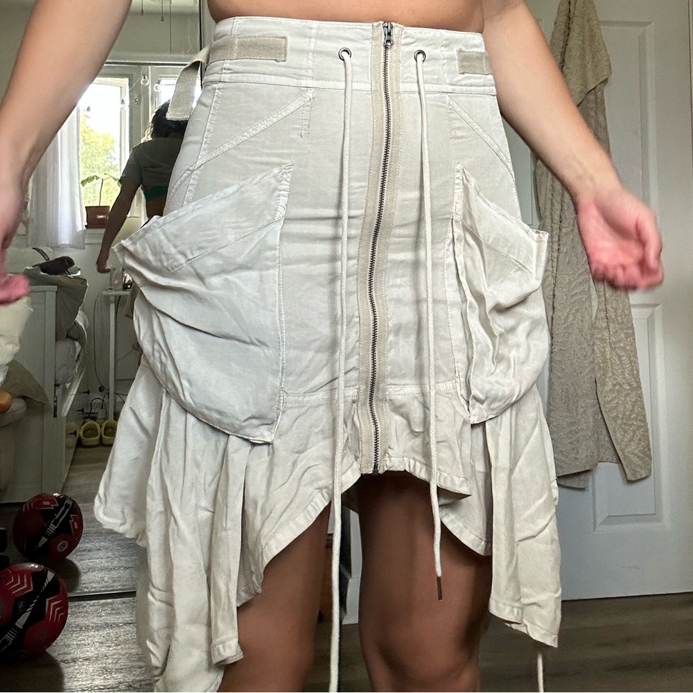 Free People Asymmetrical Cream Skirt